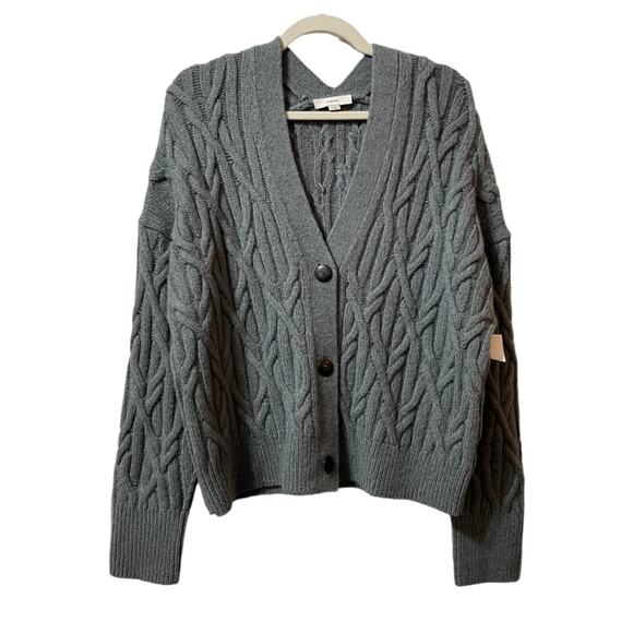 Vince Cable Knit Merino Wool Cardigan Sweater - Picture 2 of 6